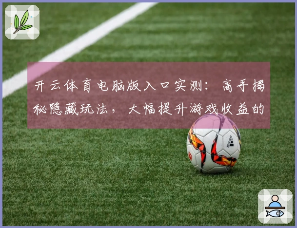开云体育电脑版入口实测：高手揭秘隐藏玩法，大幅提升游戏收益的秘密武器